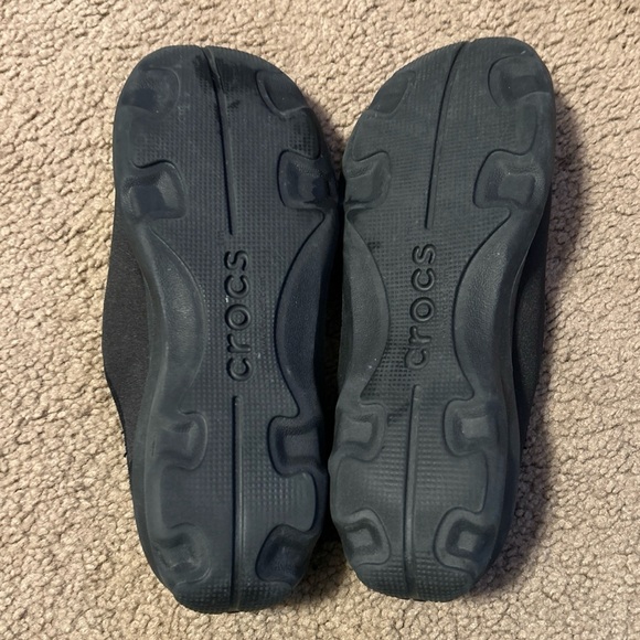 Crocs Duet Busy Day Black Slip On Sock Mules Fitted Comfort Shoes Size 6 - Picture 3 of 7